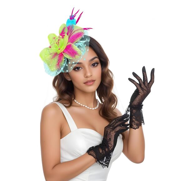 Multicolour Fascinators For Women Tea Party Headband Wedding Cocktail 6531